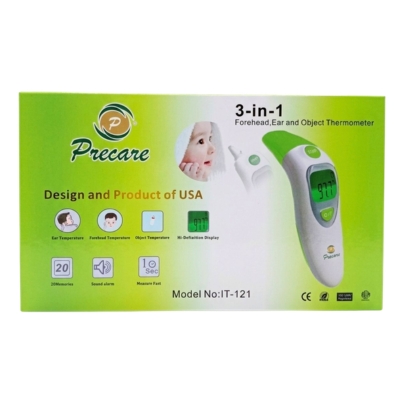 Precare Forehead Ear and Object Thermometer