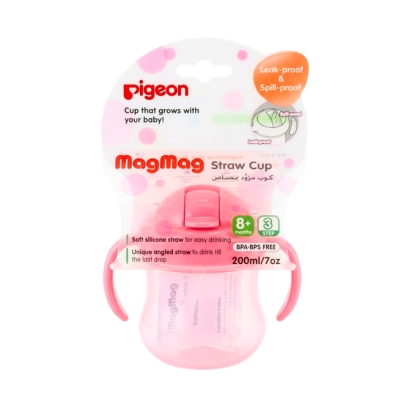 Pigeon Mag Mag Straw Cup (Pink) 7346