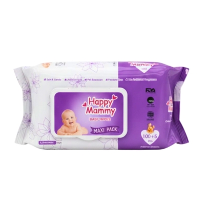 Happy Mammy Wipes Tissue (100+5) ခရမ္း
