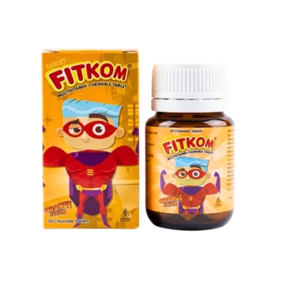 Fitkom Chewable Tablet Orange Flavour