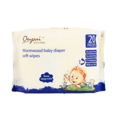 Oupai Wormwood baby diaper soft wipes 20