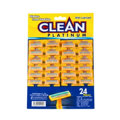 Clean Disposable Double Blade With Lubricant (Yellow)