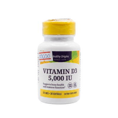 Vitamin D3 5000IU (Healthy Origins) 30tablets