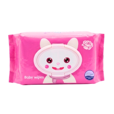 [OTL00105] Lovely Baby Wipes ပန္းေရာင္(80pcs)