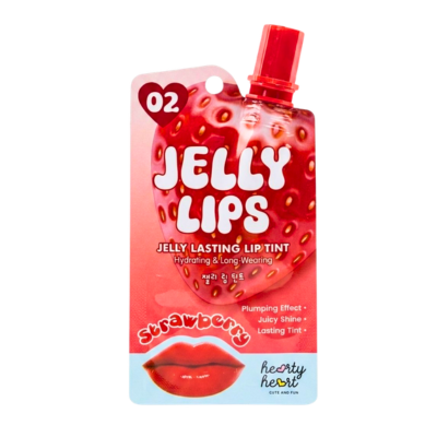 [12080065] Hearty Heart Jelly Lips Strawberry