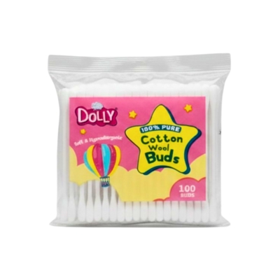 [01040005] Dolly Cotton Buds Zipper bag 100