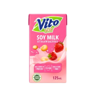 [07220002] Vito Soy Soy Milk Strawberry 125ML