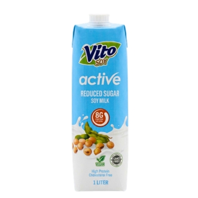 [07220004] Vito Soy Soy Milk Active Reduce Sugar 1Liter