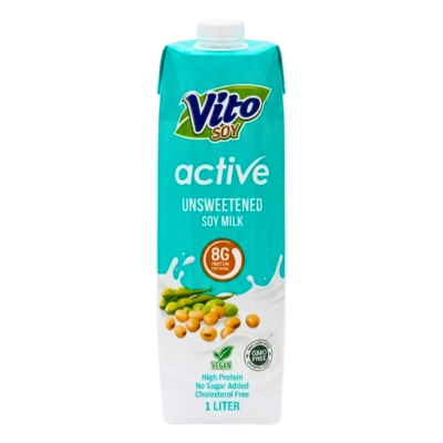 [07220005] Vito Soy Soy Milk Active Unsweetened Sugar Free 1Liter