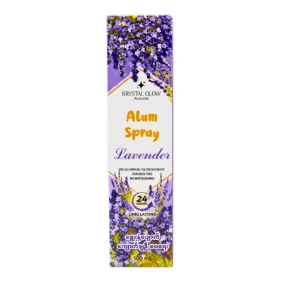 [12110014] Krystal Glow Alum Spary Lavendar 100ML