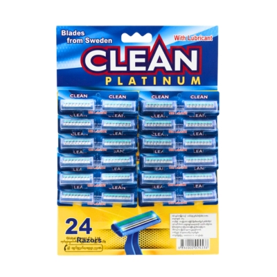[12030060] Clean Disposable Double Blade With Lubricant (Blue)