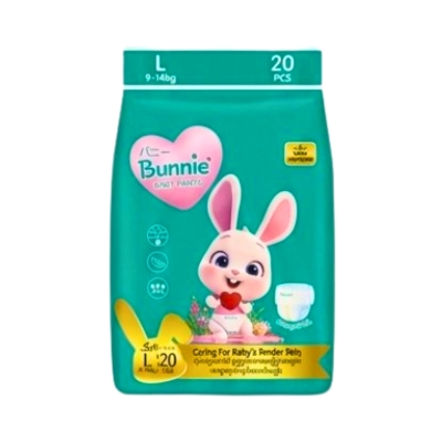 [01020023] Bunnie Baby Diaper L20 9-14Kg