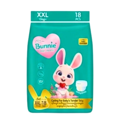 [01020025] Bunnie Baby Diaper 2XL18 >15Kg