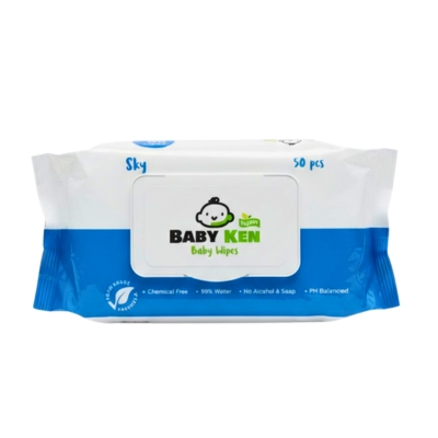 [01020027] Baby Ken Sky 50 Baby Wipes